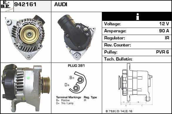 EDR 942161 Alternator 942161: Buy near me at 2407.PL in Poland at an Affordable price!