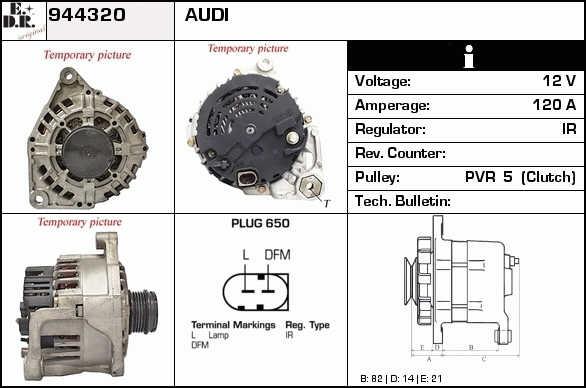 EDR 944320 Alternator 944320: Buy near me in Poland at 2407.PL - Good price!