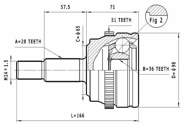 Statim C.372 Шарнир равных угловых скоростей (ШРУС) C372: Отличная цена - Купить в Польше на 2407.PL!