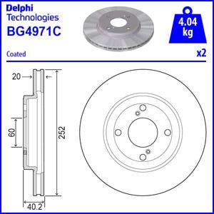 Delphi BG4971C Bremsscheibe BG4971C: Bestellen Sie in Polen zu einem guten Preis bei 2407.PL!