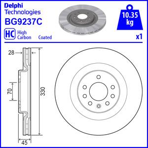 Delphi BG9237C Гальмівний диск BG9237C: Купити у Польщі - Добра ціна на 2407.PL!