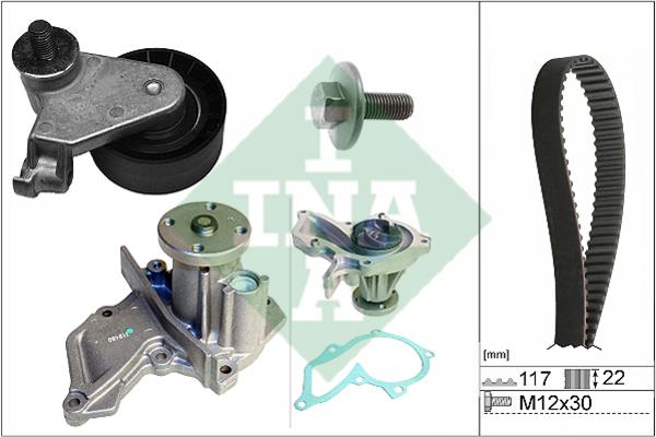 INA 530 0735 30 TIMING BELT KIT WITH WATER PUMP 530073530: Buy near me in Poland at 2407.PL - Good price!