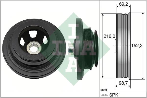 INA 544 0116 10 Pulley crankshaft 544011610: Buy near me in Poland at 2407.PL - Good price!