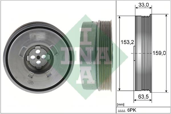 INA 544 0501 10 Pulley crankshaft 544050110: Buy near me in Poland at 2407.PL - Good price!