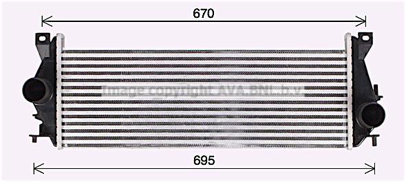 AVA AU4338 Intercooler, charger AU4338: Buy near me in Poland at 2407.PL - Good price!