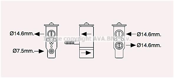 AVA HY1458 Air conditioner expansion valve HY1458: Buy near me in Poland at 2407.PL - Good price!