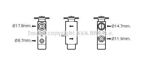 AVA MN1082 Air conditioner expansion valve MN1082: Buy near me in Poland at 2407.PL - Good price!