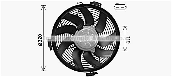 AVA MS7722 Fan, radiator MS7722: Buy near me in Poland at 2407.PL - Good price!