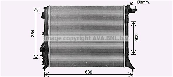AVA RT2648 Radiator, engine cooling RT2648: Buy near me in Poland at 2407.PL - Good price!