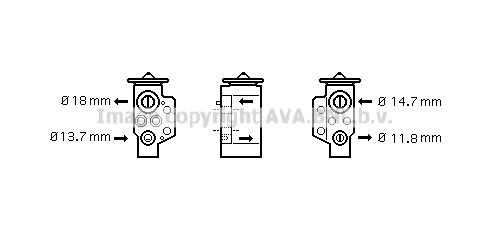 AVA VN1243 Air conditioner expansion valve VN1243: Buy near me in Poland at 2407.PL - Good price!