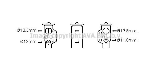 AVA VN1333 Air conditioner expansion valve VN1333: Buy near me in Poland at 2407.PL - Good price!