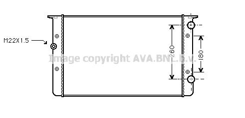 AVA VN2104 Radiator, engine cooling VN2104: Buy near me in Poland at 2407.PL - Good price!