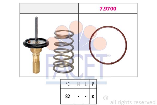 Facet 7.8992 Thermostat, coolant 78992: Buy near me in Poland at 2407.PL - Good price!