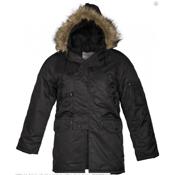 Mil-tec 10181002-L Куртка Аляска N3B чорна, L 10181002L: Приваблива ціна - Купити у Польщі на 2407.PL!