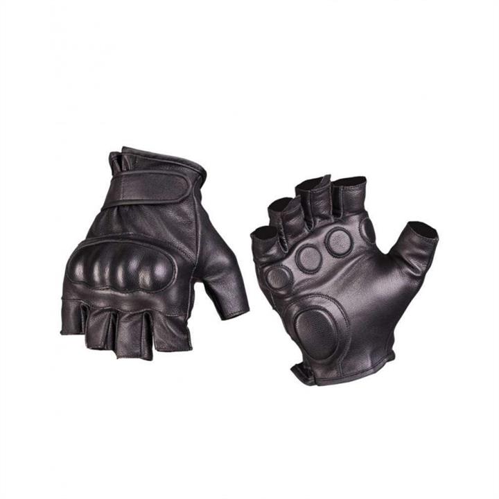 Mil-tec 12504502-L Leather tactical fingerless gloves black, L 12504502L: Buy near me at 2407.PL in Poland at an Affordable price!