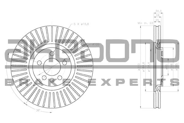 Akebono BN-0663 Brake disk BN0663: Buy near me at 2407.PL in Poland at an Affordable price!