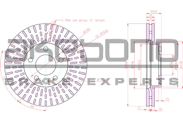 Akebono BN-0060 Brake disk BN0060: Buy near me at 2407.PL in Poland at an Affordable price!