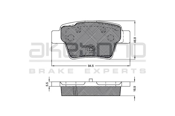 Akebono AN-983K Brake Pad Set, disc brake AN983K: Buy near me in Poland at 2407.PL - Good price!