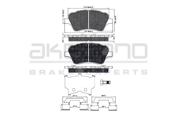 Akebono AN-979K Brake Pad Set, disc brake AN979K: Buy near me in Poland at 2407.PL - Good price!
