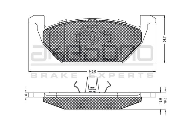 Akebono AN-966K Brake Pad Set, disc brake AN966K: Buy near me at 2407.PL in Poland at an Affordable price!