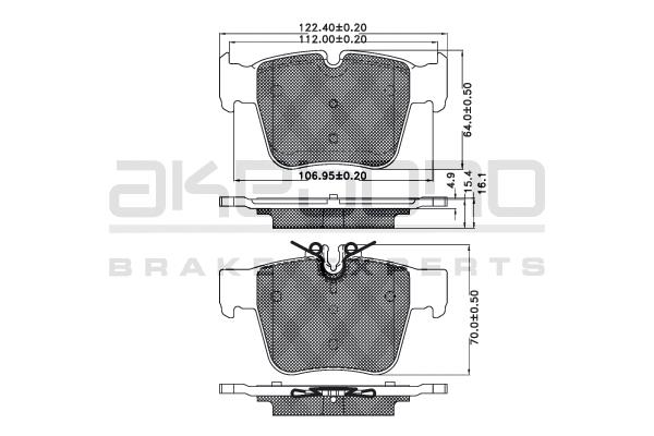 Akebono AN-942K Brake Pad Set, disc brake AN942K: Buy near me in Poland at 2407.PL - Good price!