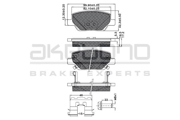 Akebono AN-933K Тормозные колодки дисковые, комплект AN933K: Отличная цена - Купить в Польше на 2407.PL!