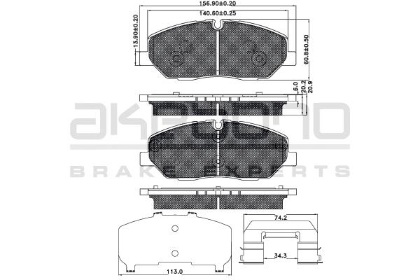 Akebono AN-932K Brake Pad Set, disc brake AN932K: Buy near me in Poland at 2407.PL - Good price!