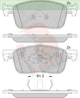 R Brake RB2297 Front disc brake pads, set RB2297: Buy near me at 2407.PL in Poland at an Affordable price!