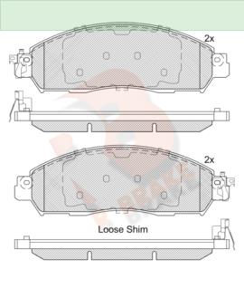 R Brake RB2249-203 Гальмівні колодки задні, комплект RB2249203: Приваблива ціна - Купити у Польщі на 2407.PL!