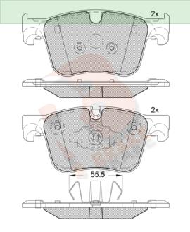 R Brake RB2166-203 Тормозные колодки дисковые задние, комплект RB2166203: Отличная цена - Купить в Польше на 2407.PL!