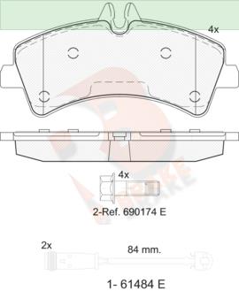 R Brake RB1849-203 Klocki hamulcowe tylne, komplet RB1849203: Dobra cena w Polsce na 2407.PL - Kup Teraz!