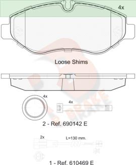 R Brake RB1832-203 Гальмівні колодки задні, комплект RB1832203: Приваблива ціна - Купити у Польщі на 2407.PL!