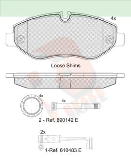 R Brake RB1786-203 Klocki hamulcowe tylne, komplet RB1786203: Dobra cena w Polsce na 2407.PL - Kup Teraz!