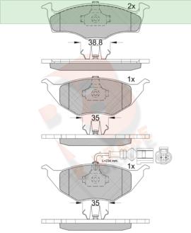 R Brake RB1594-071 Тормозные колодки дисковые задние, комплект RB1594071: Отличная цена - Купить в Польше на 2407.PL!