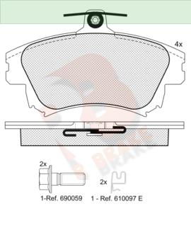 R Brake RB1236-208 Klocki hamulcowe przód, komplet RB1236208: Dobra cena w Polsce na 2407.PL - Kup Teraz!