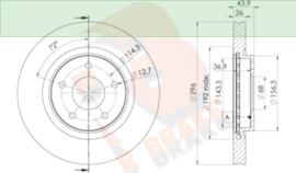 R Brake 78RBD22057 Диск гальмівний передній вентильований 78RBD22057: Приваблива ціна - Купити у Польщі на 2407.PL!