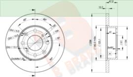R Brake 78RBD20829 Unventilated front brake disc 78RBD20829: Buy near me in Poland at 2407.PL - Good price!