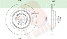 R Brake 78RBD20044 Rear ventilated brake disc 78RBD20044: Buy near me in Poland at 2407.PL - Good price!