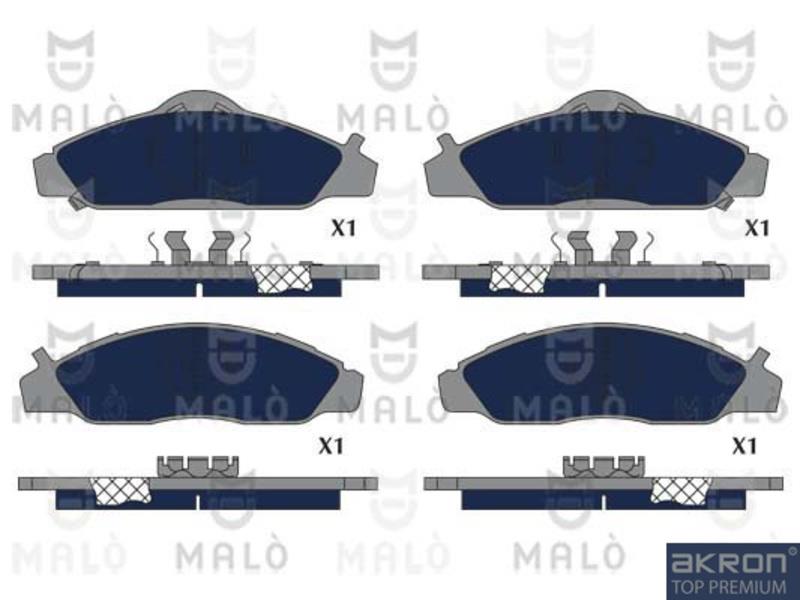 Malo 1051216 Brake Pad Set, disc brake 1051216: Buy near me in Poland at 2407.PL - Good price!