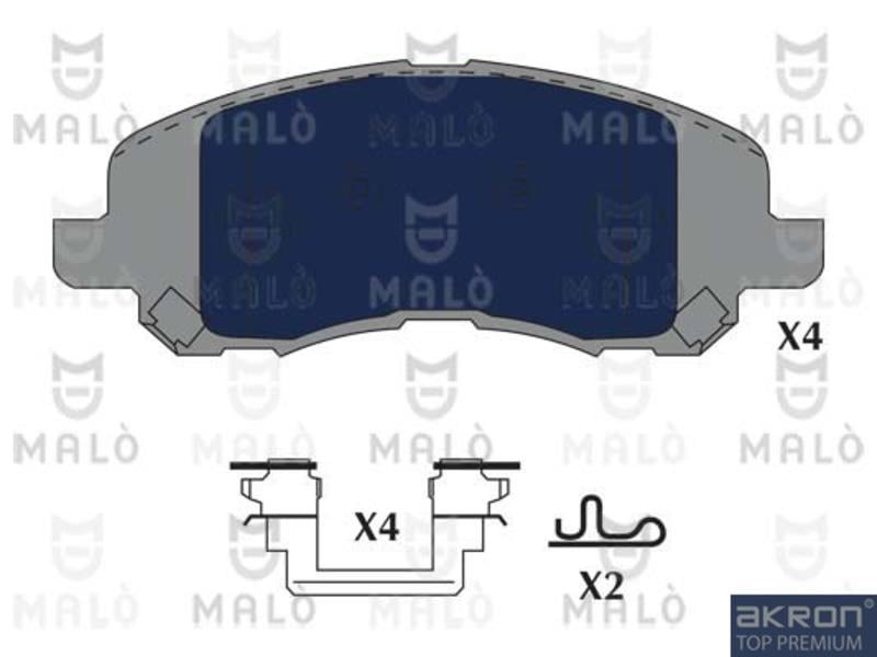 Malo 1051224 Brake Pad Set, disc brake 1051224: Buy near me in Poland at 2407.PL - Good price!