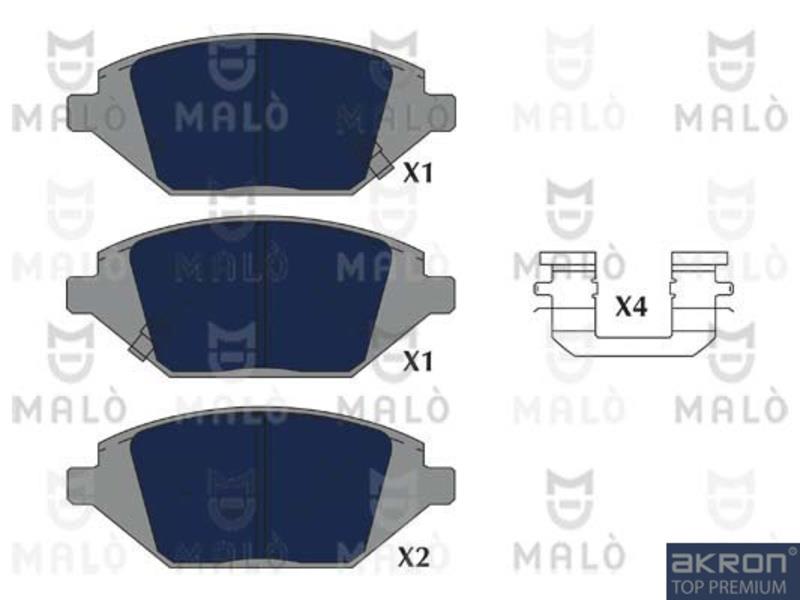 Malo 1051290 Brake Pad Set, disc brake 1051290: Buy near me in Poland at 2407.PL - Good price!