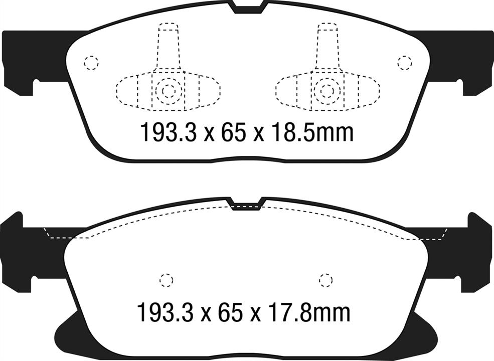 EBC DPX3046 Тормозные колодки дисковые, комплект DPX3046: Купить в Польше - Отличная цена на 2407.PL!