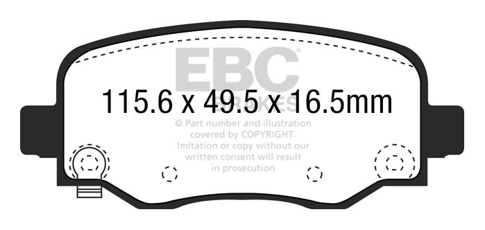 EBC DPX3031 Brake Pad Set, disc brake DPX3031: Buy near me in Poland at 2407.PL - Good price!