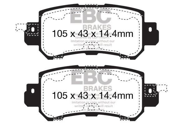 EBC DPX2135 Brake Pad Set, disc brake DPX2135: Buy near me in Poland at 2407.PL - Good price!