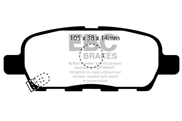 EBC DP1955 Brake Pad Set, disc brake DP1955: Buy near me in Poland at 2407.PL - Good price!