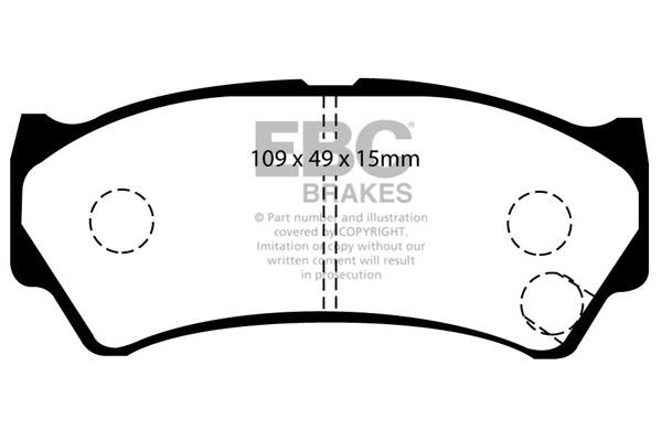 EBC DP1299 Brake Pad Set, disc brake DP1299: Buy near me in Poland at 2407.PL - Good price!