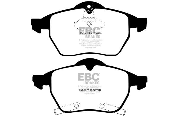 EBC DP1187 Brake Pad Set, disc brake DP1187: Buy near me in Poland at 2407.PL - Good price!