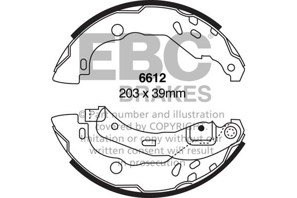 EBC 6612 Колодки тормозные барабанные, комплект 6612: Отличная цена - Купить в Польше на 2407.PL!