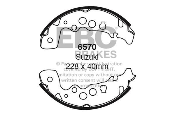 EBC 6570 Brake shoe set 6570: Buy near me in Poland at 2407.PL - Good price!