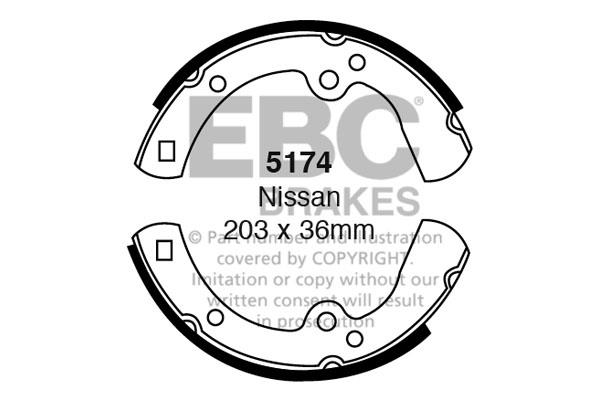 EBC 5174 Brake shoe set 5174: Buy near me in Poland at 2407.PL - Good price!